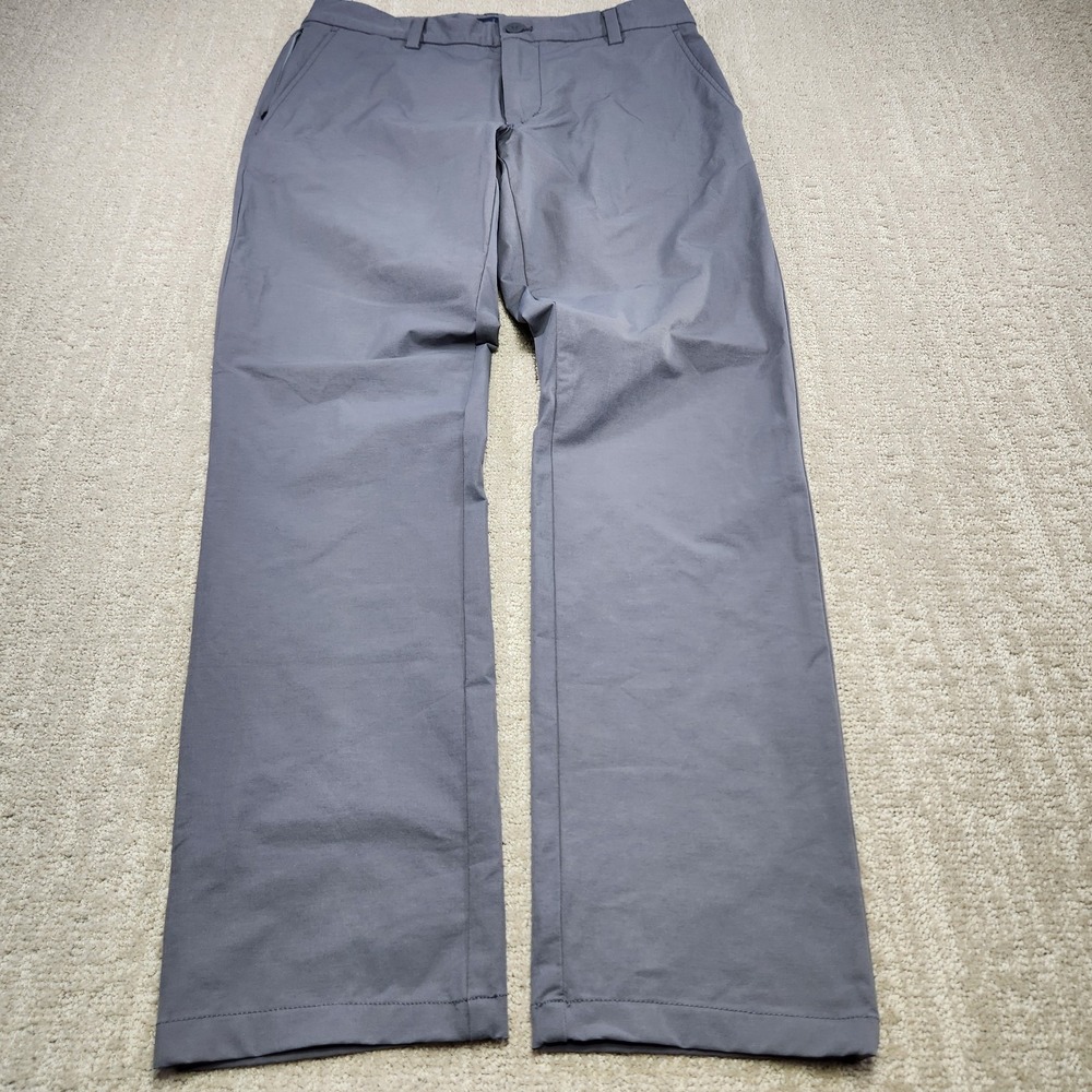 Vineyard Vines Pants Men 30x30 On The Go Slim Chino Performance Gray Quick Dry